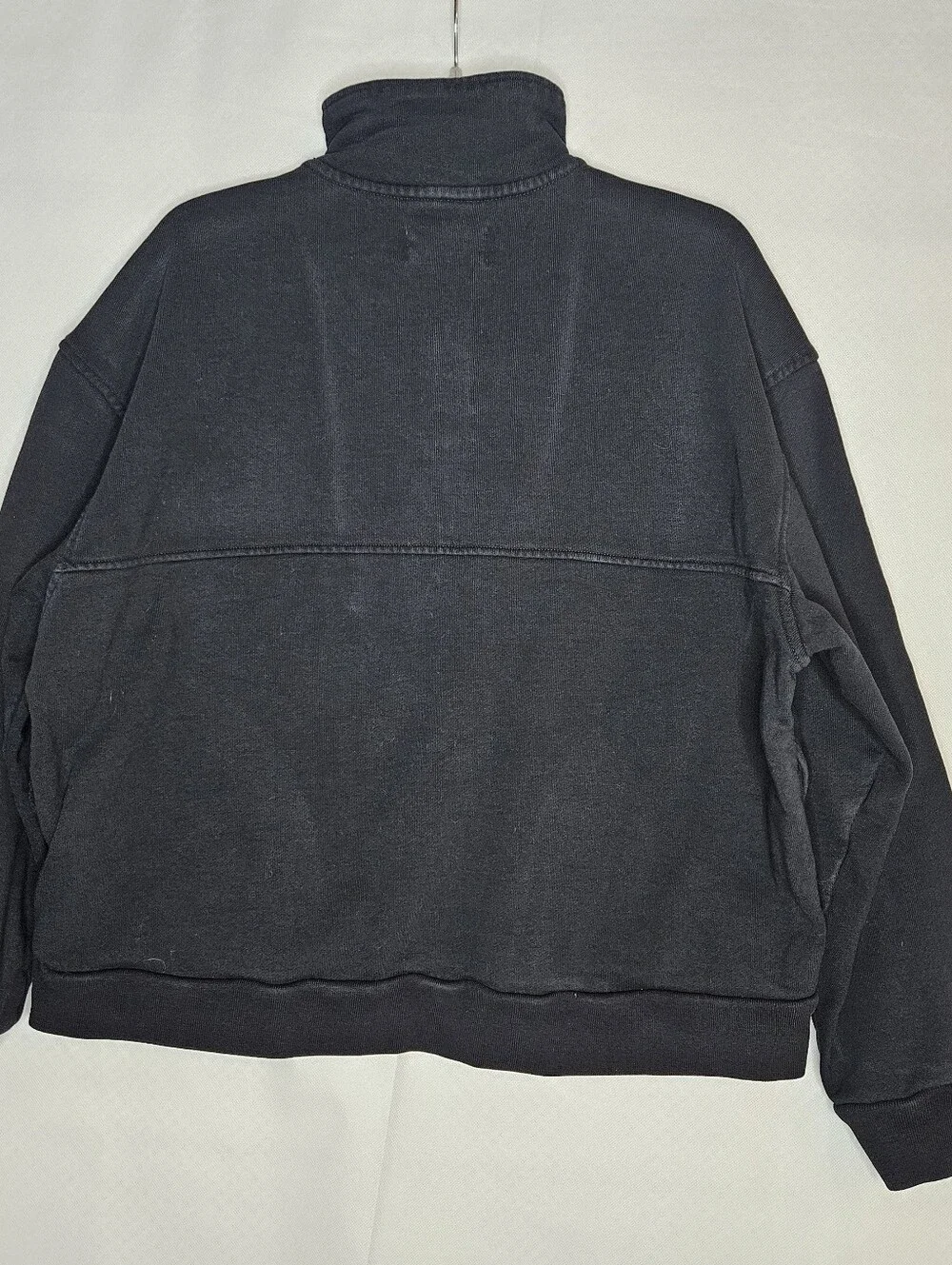 Everlane Organic Cotton The Track Half-Zip Sweatshirt Blue Pullover Size XL